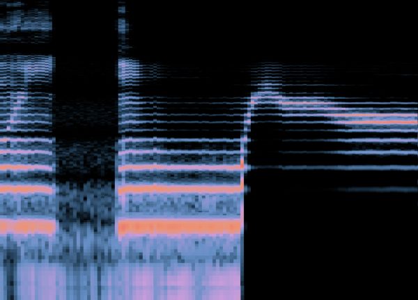Spektrogramm, dargestellt mit SpectrogramFlatView von AudioKit UI mit Code von Raskin